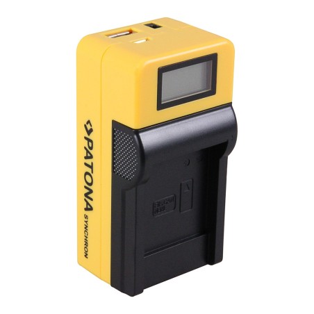 Ładowarka USB PATONA Synchron f. Canon NB8L NB-8L z wyświetlaczem LCD