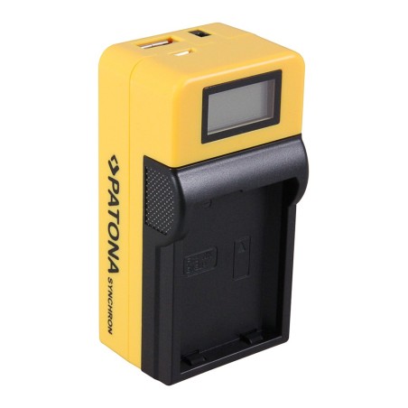 Ładowarka USB PATONA Synchron f. Nikon ENEL14 EN-EL14 z wyświetlaczem LCD