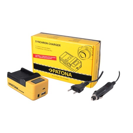 Ładowarka USB PATONA Synchron f. Kodak LB070 LB-070 z wyświetlaczem LCD