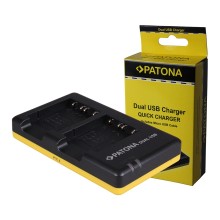 Podwójna szybka ładowarka PATONA f. Sony NP-BG1 DSC H55 H70 w komplecie. Kabel micro-USB Podwójna szybka ładowarka PATONA f. Sony NP-BG1 DSC H55 H70 w komplecie. Kabel micro-USB