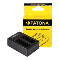 Podwójna szybka ładowarka PATONA f. GoPro Hero 8 AHDBT-801 Hero 7 AHDBT-701 Hero 6 Hero 5 AHDBT-501 w komplecie. Kabel mikro-USB