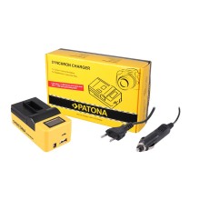 Ładowarka USB PATONA Synchron f. GoPro Hero 8 AHDBT-801 Hero 7 AHDBT-701 Hero 6 Hero 5 AHDBT-501 z wyświetlaczem LCD