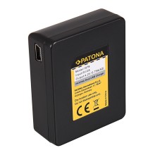 Podwójna ładowarka USB PATONA f. SJCAM SJ4000 SubTig3 Rollei Actioncam 220 300 300 Plus 310 330 415 416 426 inkl. Kabel mikro-US