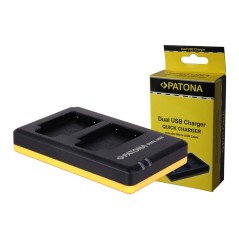 Podwójna szybka ładowarka PATONA do f.Olympus Li40B, Li-40B w komplecie. Kabel micro-USB