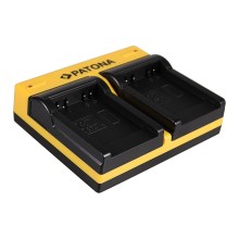 PATONA Dual Ladegerät f. Canon SLB-10A Ixus 85 IS SLB-10A IXY DIGITAL 25 IS SLB-10A inkl. Micro USB