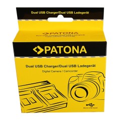 PATONA Dual Ladegerät f. Sony NP-FM50 NP-F550 NP-F750 NP-F970 inkl. Kabel micro-USB