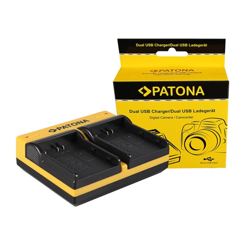 PATONA Dual Ladegerät f. Konica Minolta Nikon EN-EL3 Dynax 5D 7D Nikon EN-EL3 Minolta inkl. Mikro-USA