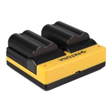 PATONA Dual Ladegerät f. Konica Minolta Nikon EN-EL3 Dynax 5D 7D Nikon EN-EL3 Minolta inkl. Mikro-USA