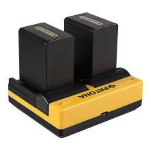 PATONA Dual Ladegerät f. Sony NP-FP50 Alpha A230 A290 A330 A380 A390 NP-FP50 CX E inkl. Mikro-USB Ka