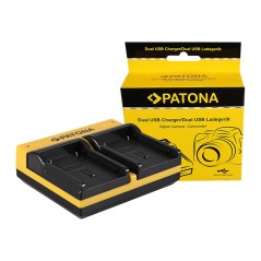 PATONA Dual Ladegerät f. JVC BN-V408U D D30 D47AC D70K D90K GRD33AC GR-D33AC GRD50K w zestawie. Micro USB