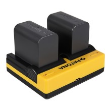 PATONA Podwójna ładowarka f. JVC BN-VF808U GR-D DRD818 DR-D818 GRD720 GR-D720 GRD720E w tym. Kabel mikro-USB