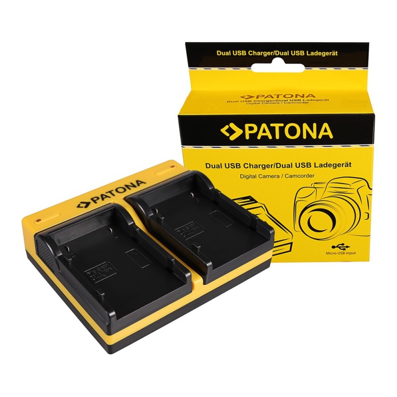 PATONA Podwójna ładowarka f. Samsung SB-P90A SC SC105L SC-105L SCM105 SC-M105 SCM105S w komplecie. Kabel mikro-USB