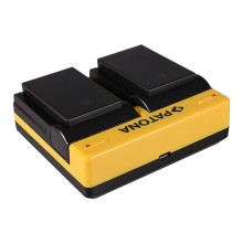 PATONA Podwójna ładowarka f. Olympus PS-BLS1 Evolt E400 E400 E400 E-400 E410 E410 E410 w tym. Kabel mikro-USB