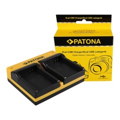 PATONA Dual Ladegerät f. Samsung BP1310 NX10 NX100 NX11 inkl. Kabel micro-USB