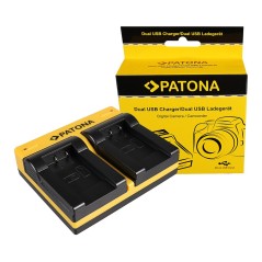 PATONA Dual Ladegerät f. Sanyo DB-L90 DMX DMXSH1 DMX-SH1 DMXSH11 DMX-SH11 DB-L90 VPC inkl. Micro USB