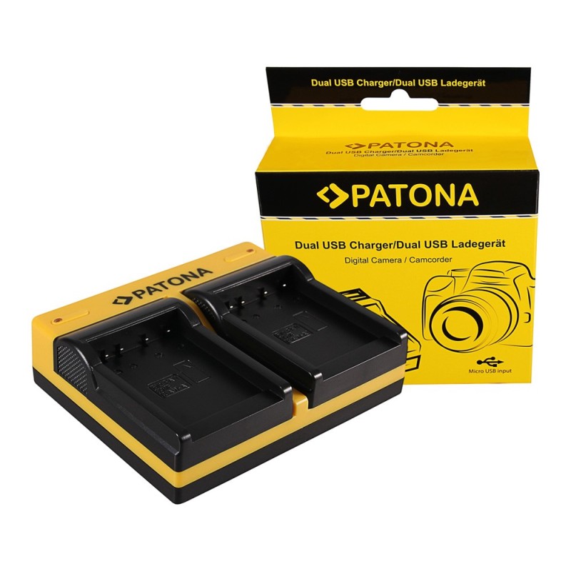PATONA Dual Ladegerät f. Actionpro X7 ISAW A1 A2 A3 BCH7E X7 X7 ISAW A1 A2 A3 BCH7E X7 inkl. Mikro-U
