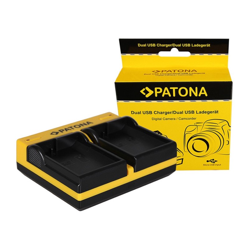 PATONA Dual Ladegerät f. Nikon EN-EL15 1 V1 EN-EL15 D600 D610 D7000 D7100 D800 D8000 inkl. Micro USB