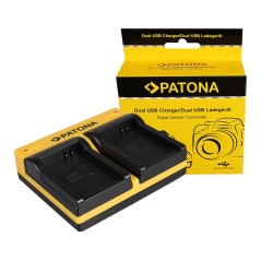 PATONA Dual Ladegerät f. Samsung BP-90A HMX HMXE100P HMX-E100P HMXE10BP HMX-E10BP inkl. Mikro-USB Ka