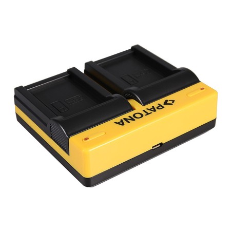 PATONA Dual Ladegerät f. Samsung BP-90A HMX HMXE100P HMX-E100P HMXE10BP HMX-E10BP inkl. Mikro-USB Ka