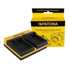 PATONA Dual Ladegerät f. Aiptek Ordro NP-170 084-07042L-062 AHD 2 AHD H23 CB-170 Ordro inkl. Mikro-U