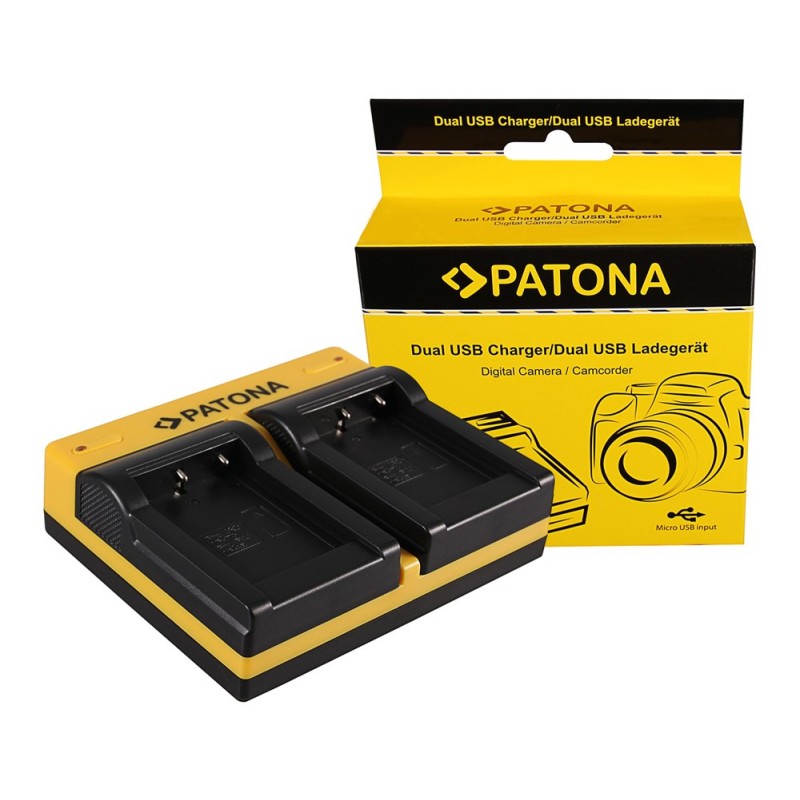 PATONA Dual Ladegerät f. Aiptek Ordro NP-170 084-07042L-062 AHD 2 AHD H23 CB-170 Ordro inkl. Mikro-U PATONA Dual Ladegerät f. Aiptek Ordro NP-170 084-07042L-062 AHD 2 AHD H23 CB-170 Ordro inkl. Mikro-U