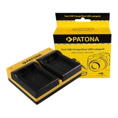 PATONA Dual Ladegerät f. Canon BP-110 Legria HF 206 HF 28 HF R26 inkl. Kabel micro-USB