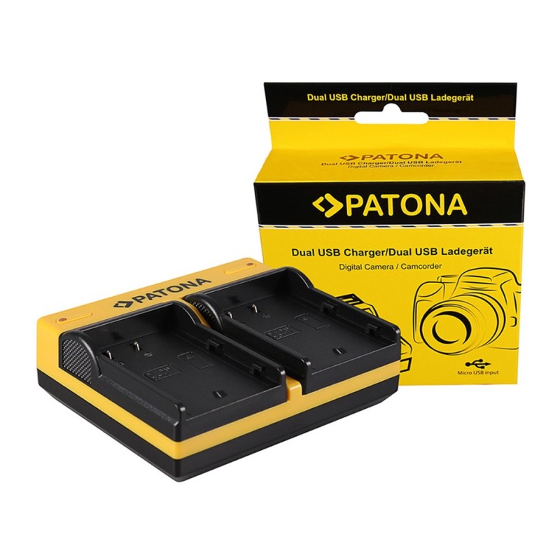 PATONA Dual Ladegerät f. Panasonic DMW-BLF19 Lumix DMCGH3 DMC-GH3 DMCGH3A DMC-GH3A inkl. Mikro-USB K