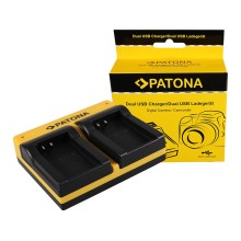 PATONA Podwójna Ładowarka do Nikon EN-EL24 (1 J5) z kablem micro-USB