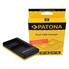 Podwójna szybka ładowarka PATONA f. Canon LP-E6, LPE6 w tym. Kabel USB typu C