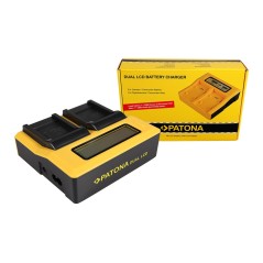 PATONA Dual LCD USB Ładowanie f. Canon SLB-10A Ixus 85 IS SLB-10A IXY DIGITAL 25 IS SLB-10A