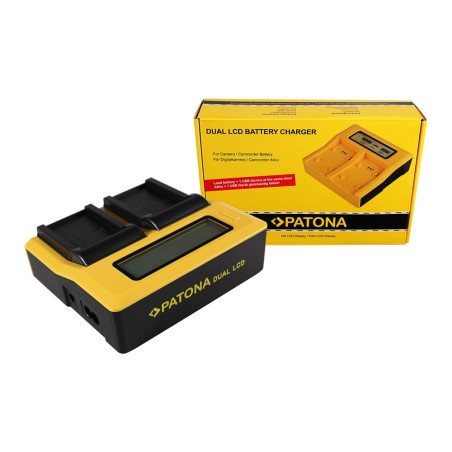 PATONA Dual LCD USB Ładowanie f. Casio NP-90 Exilim EXH10 EX-H10