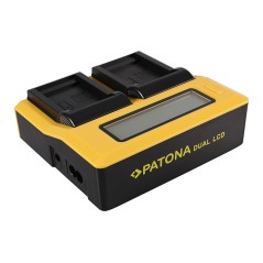 PATONA Dual LCD USB Ładowanie f. Samsung SLB-0837B IA-BH130C IA-BH130LB Digimax i85 L74 szeroki