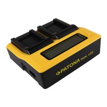 PATONA Ładowarka Dual LCD USB do Casio NP-70 Exilim EXZ150 EX-Z150 EXZ155 EX-Z155 EXZ250 EX-Z250