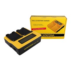 PATONA Dual LCD USB Ładowanie f. Samsung EB-F1A2GBU I519 I569 I579 I8150 i8150 W i9050 i9100