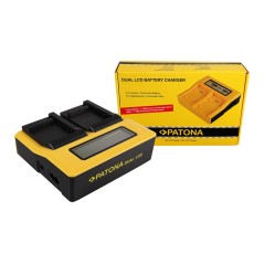 PATONA Dual LCD USB Ładowanie f. Samsung B740E Galaxy NX mini NXF1 S4 Zoom S4 Zoom LTE SMC101