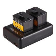 Podwójna szybka ładowarka PATONA do Garmin VIRB XE, GMCP902624 w tym. Kabel micro-USB