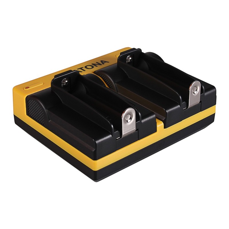 PATONA Ładowarka podwójna USB do ogniw 18650 ICR18650-26F INR18650F1L NCR18650B US18650VTC5 US18650VTC6 z kablem Micro-USB