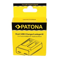 Podwójna szybka ładowarka PATONA f. GoPro Fusion, ASBBA-001 w zestawie Kabel mikro-USB