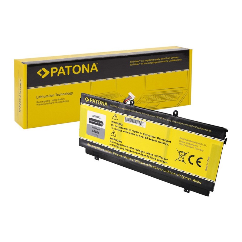 PATONA Bateria f. HP Compaq Spectre X360 SH03 SH03XL HSTNN-LB7L 859026-421 859356-855 TPN-Q178 PATONA Bateria f. HP Compaq Spectre X360 SH03 SH03XL HSTNN-LB7L 859026-421 859356-855 TPN-Q178