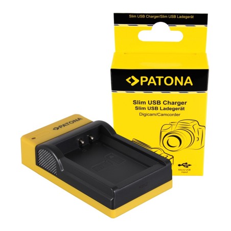 PATONA Slim ładowarka micro-USB f. Canon LP-E10 EOS EOS1100D EOS-1100D Rebel T3 LP-E10 Pocałunek X50