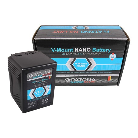 PATONA Platinum NANO V145 V-Mount 142Wh f. Sony DSR 600P 650P 652P HDW 800P PDW 850 BP-150w CZERWONY ARRI
