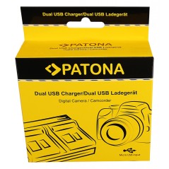 Podwójna ładowarka PATONA f. Sony NP-FT1 NP-FR1 DSC-T1 DSC-T3 DSC-T5 DSC-T9 DSC-T10 L1 DSC-T33 DSC-T11 w tym. Kabel mikro-USB