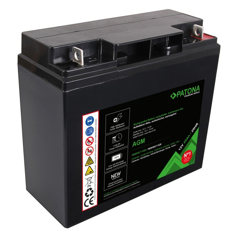 Akumulator ołowiowy PATONA Premium AGM 12 V 20 Ah 20 godz