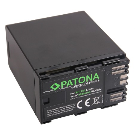 Bateria PATONA Premium do Canon BP-A60 EOS C200 C200B C200 PL C300 Mark II XF705 CA-CP200L 6900mAh