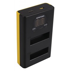 PATONA Ładowarka Dual LCD USB do kamer DJI Osmo Action AB1 / P01