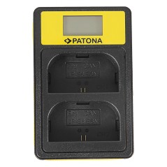 PATONA Smart Dual LCD USB Ładowarka podwójna do Canon LP-E6