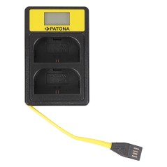 PATONA Smart Dual LCD USB Ładowarka podwójna do Canon LP-E6