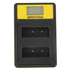 PATONA Smart Dual LCD USB Ładowarka podwójna do Olympus PS-BLS1 PS-BLS5 Fuji NP-140