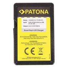PATONA Smart Dual LCD USB Ładowarka podwójna do Olympus PS-BLS1 PS-BLS5 Fuji NP-140