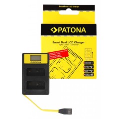 PATONA Inteligentna ładowarka USB z podwójnym wyświetlaczem LCD f. Fuji NP-W126 HS30 EXR HS30EXR HS-30EXR HS33 EXR HS33EXR HS-33